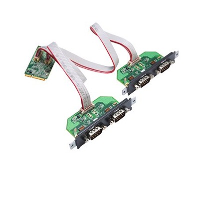 MOXA 4 Port Mini PCI Express DB9 Male Serial Board