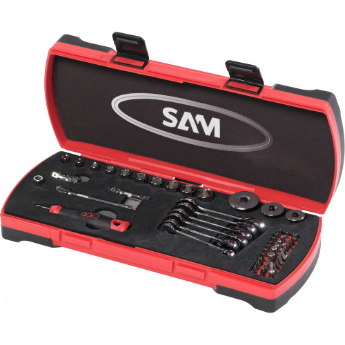 SAM 54-Piece Spanner Set, 1/4 in, Chrome Vanadium Steel