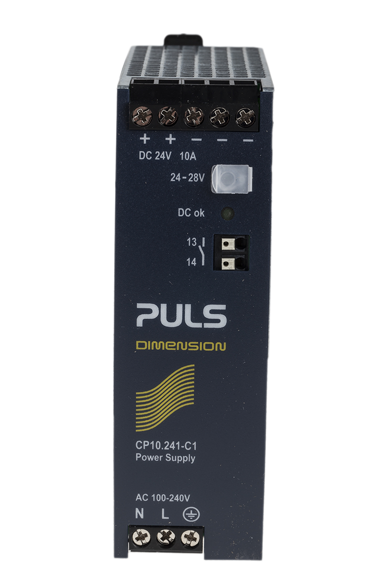 PULS CP DIN Rail Power Supply 150 V dc, 240V ac AC Input 24V dc, 10 A Output DC 240 W