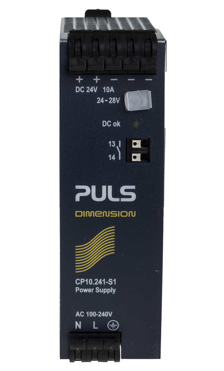 PULS CP DIN Rail Power Supply 150 V dc, 240V ac AC Input 24V dc, 10 A Output DC 240 W
