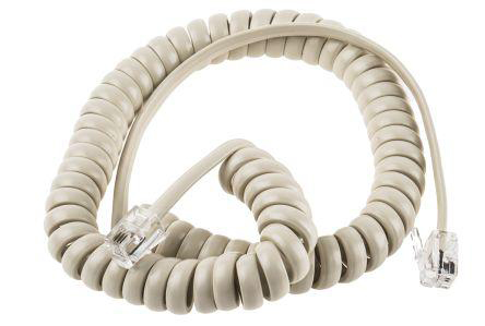 Decelect Male RJ9 to Male Telephone Extension Cable, Multicolour Sheath, 1.5 m