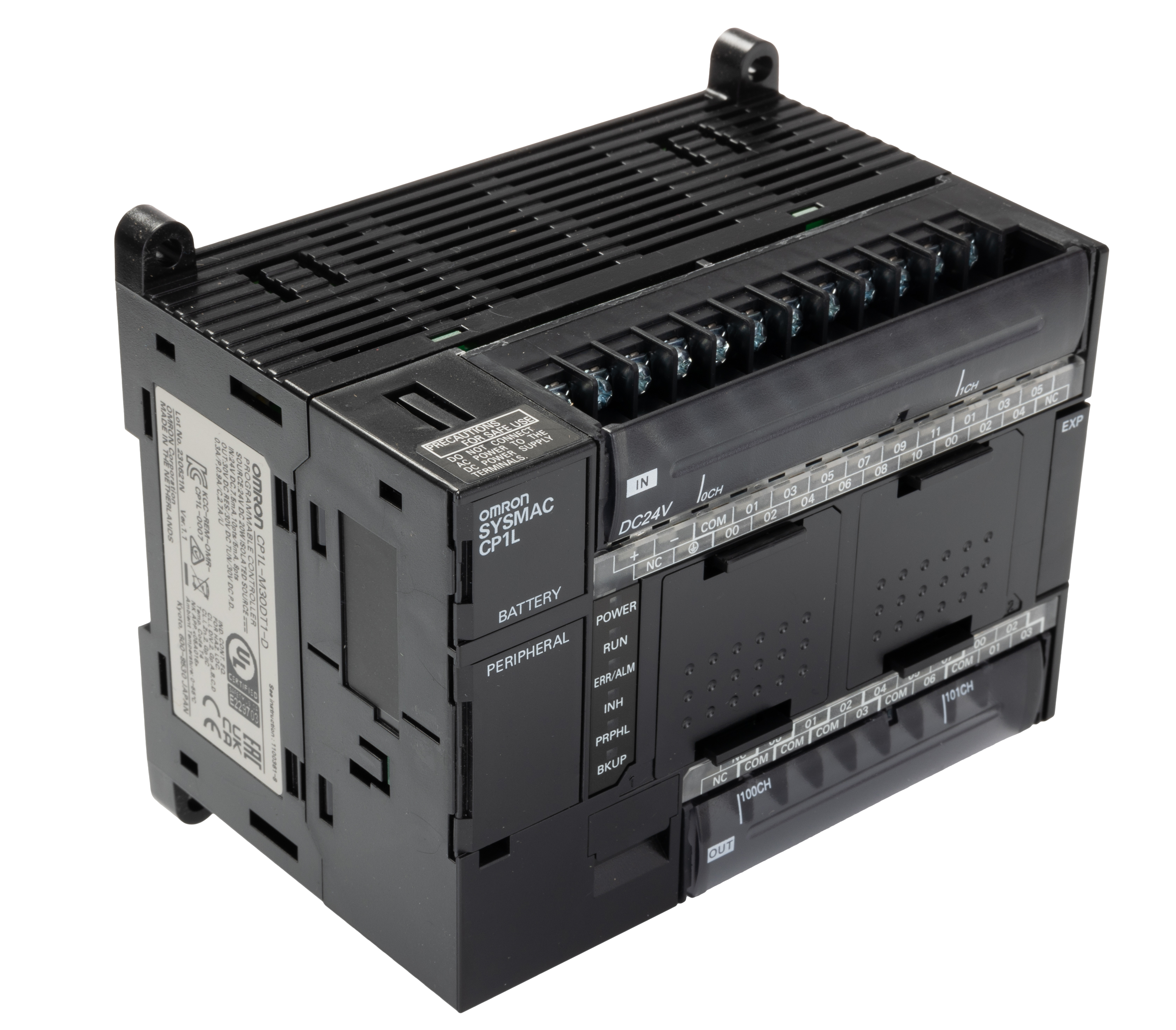 cp1l-m30dt1-d Omron CP1L Series PLC CPU, Transistor Output, 18-Input, DC Input