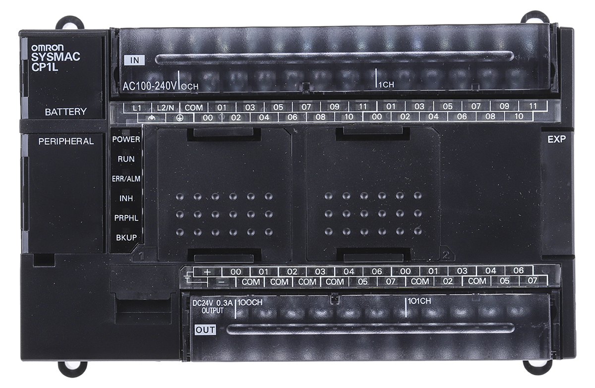 Omron CP1L Series PLC CPU, Relay Output, 24-Input, DC Input
