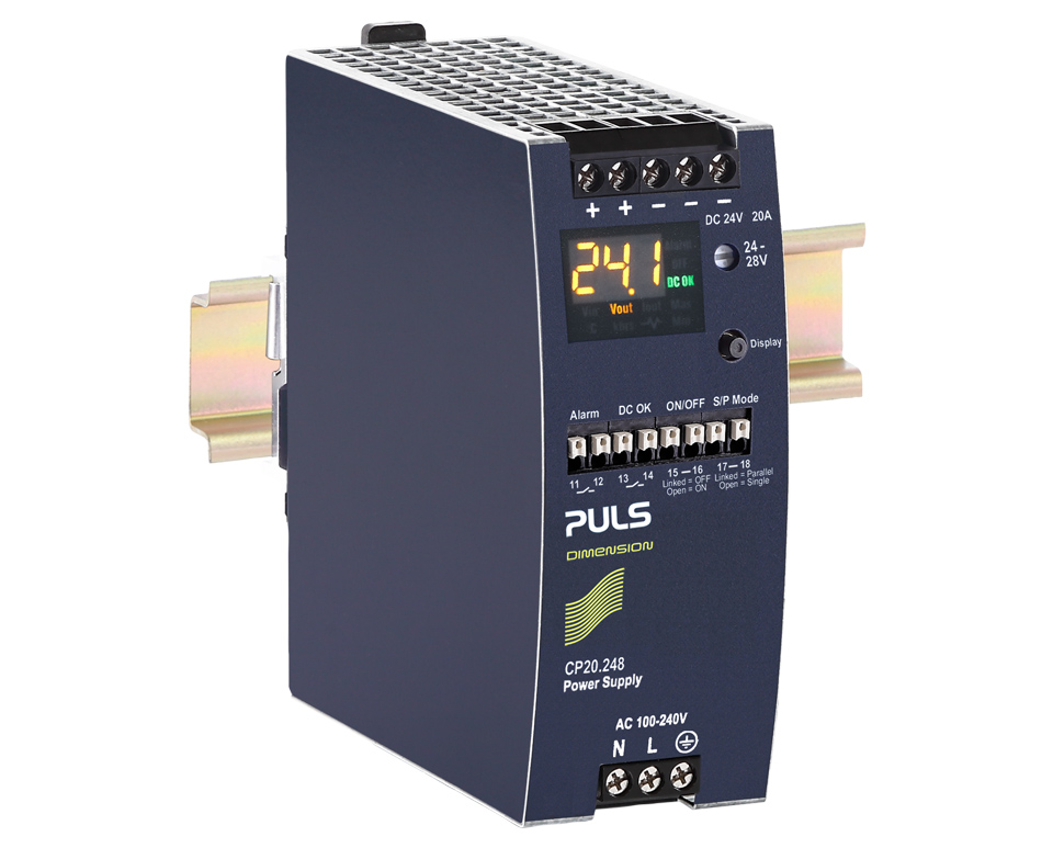 PULS C Series DIN Rail DIN Rail Power Supply 240V ac/dc AC/DC Input 24V, 20 A Output DC 480 W
