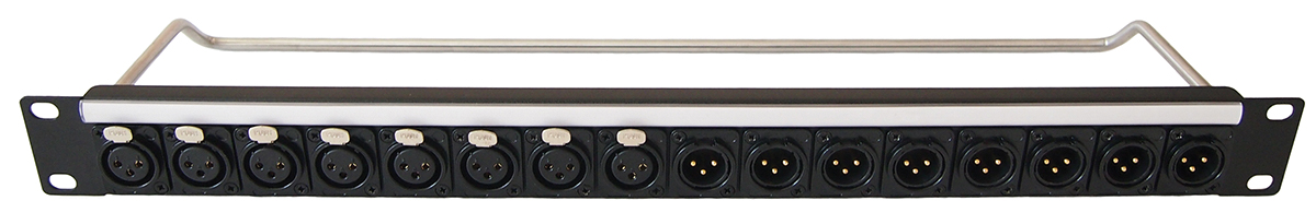 Cliff Electronics XLR Loaded Rack 16 Port Patch Panel, 1 U Rack Height