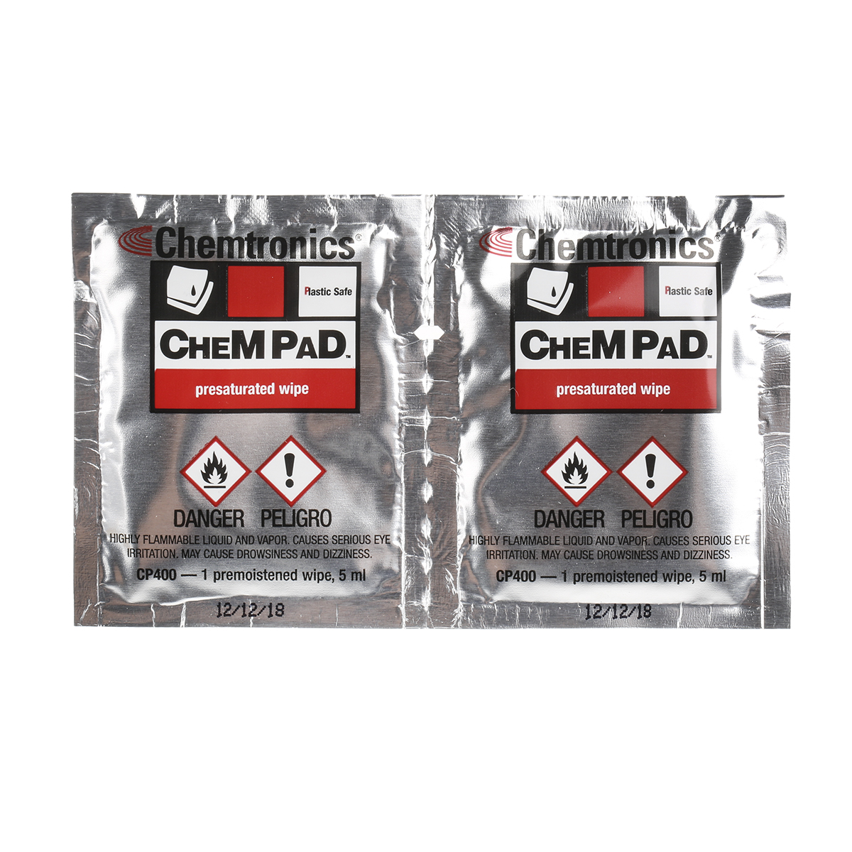 Chemtronics ChemPad Wet Isopropanol, Box of, 76 x 102 mm 50 Per Pack