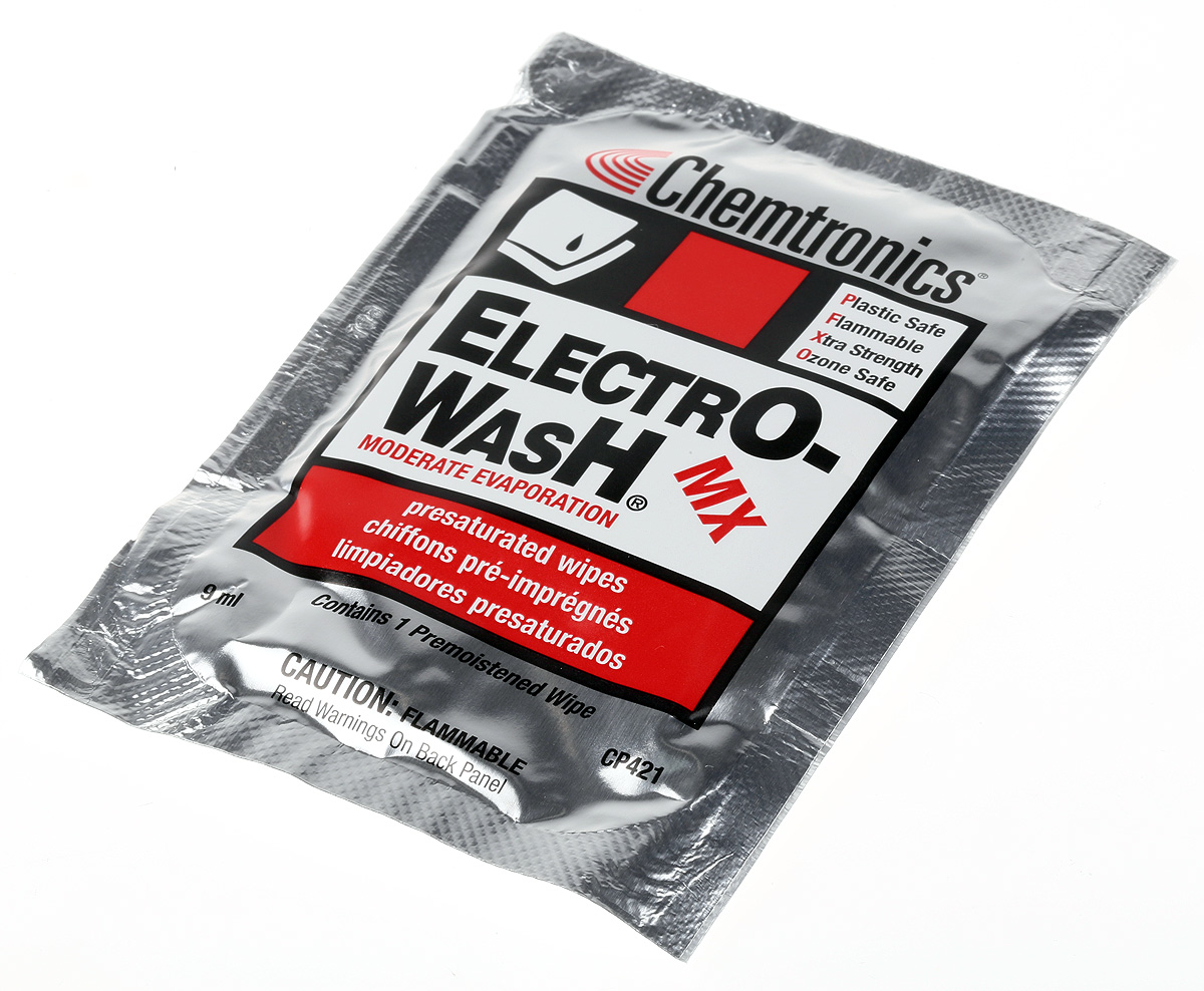 Chemtronics Fibre Optic Cleaning Wipe for Fibre Optic Connectors, PCB, Cable, 25