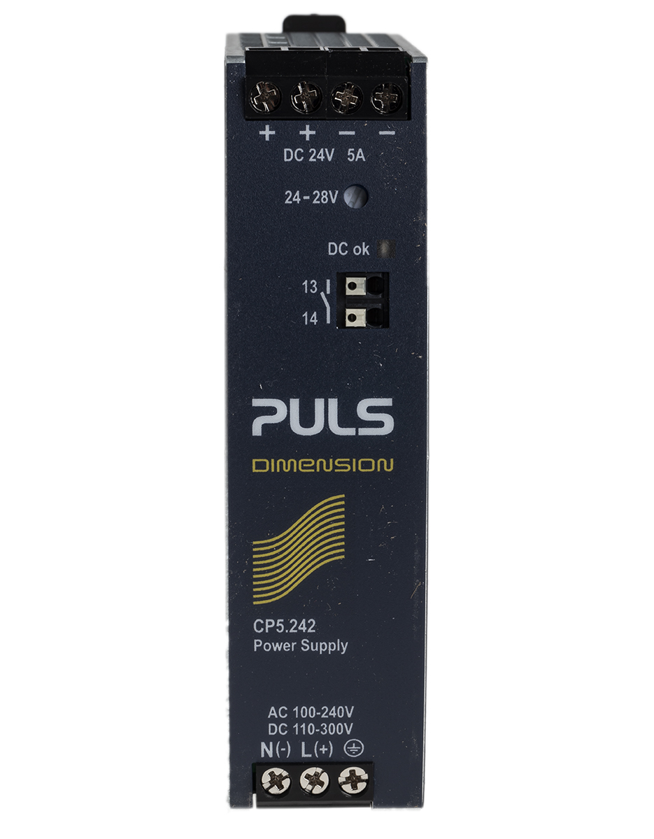 PULS CP DIN Rail Power Supply 300 V dc, 240V ac AC/DC Input 24V dc, 5 A Output DC 120 W