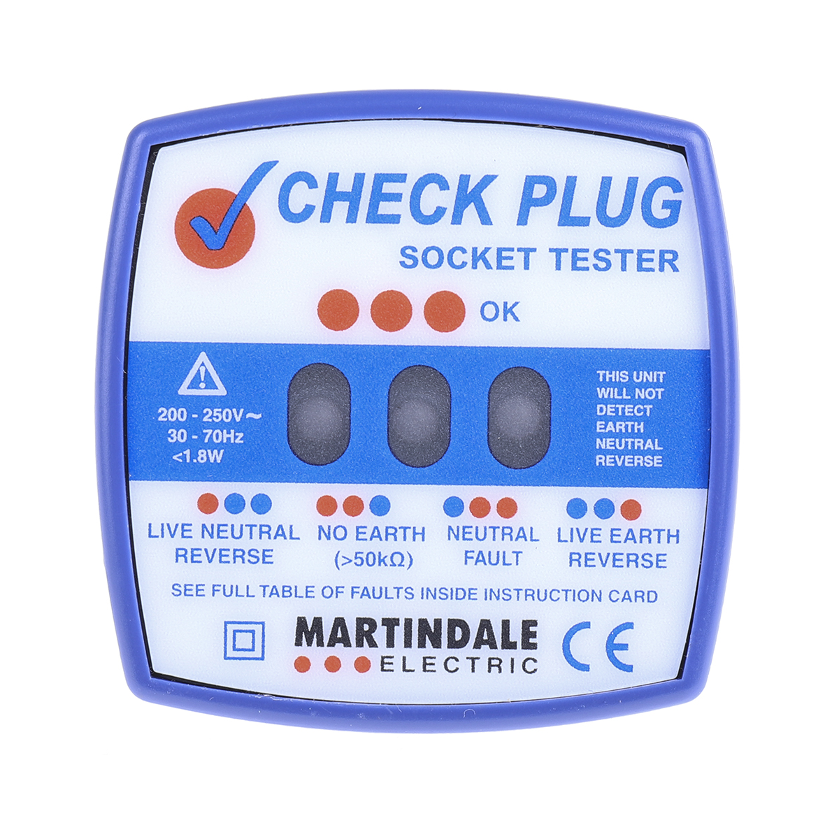 Martindale, Model CP-501 Socket Tester 13A 250V CAT II
