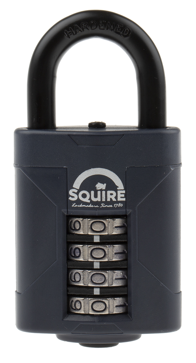 Squire Combination Padlock Die Cast Combination Padlock Weatherproof, 8 mm Shackle, 50mm Body