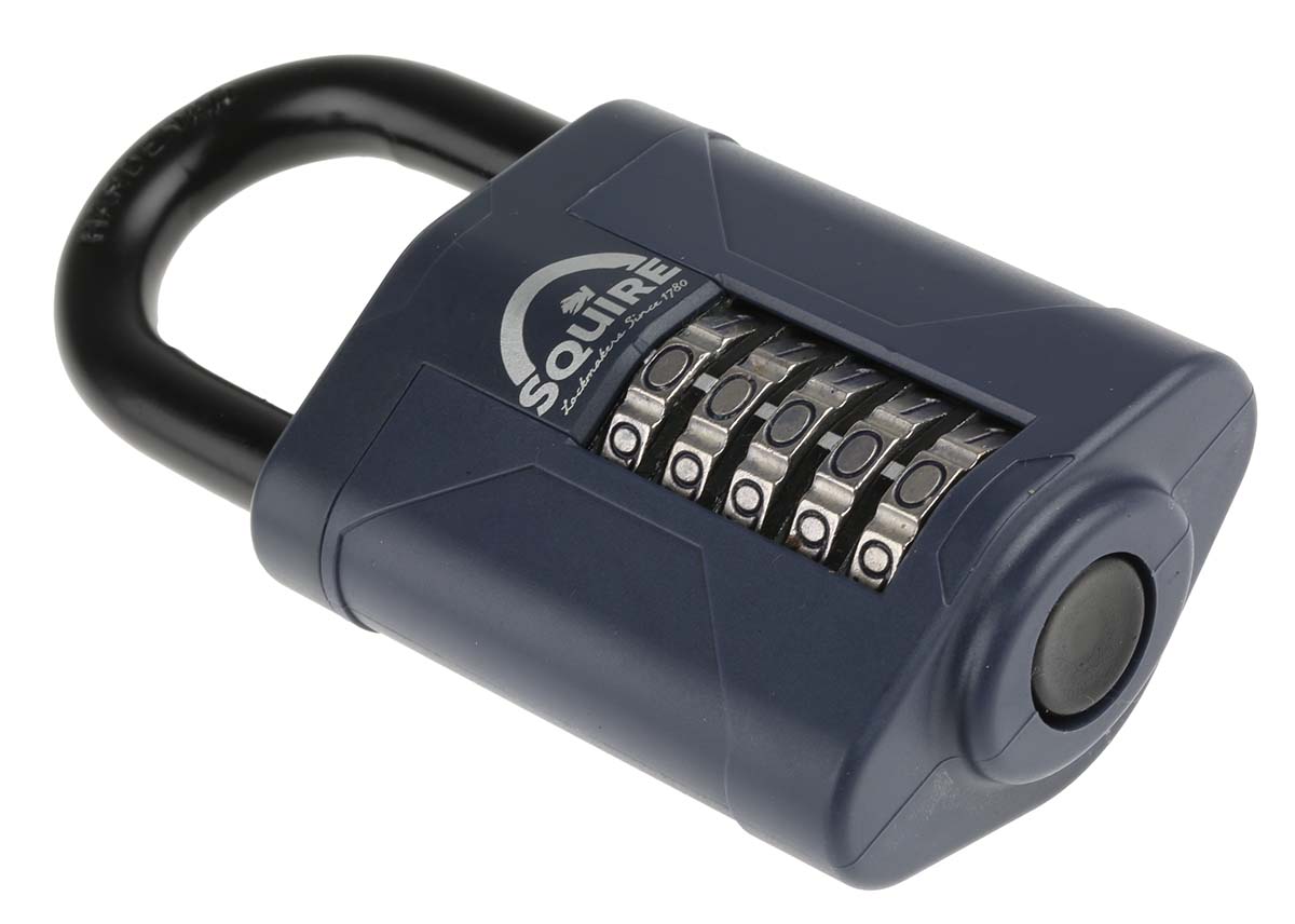 cp60 Squire Combination Padlock Die Cast Combination Padlock Weatherproof, 10 mm Shackle, 6mm Body