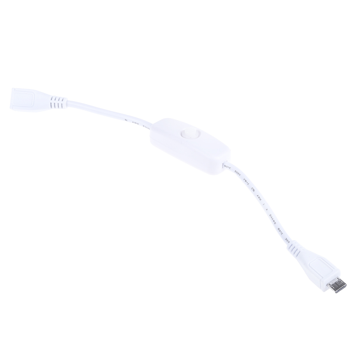 cpal-micro-mf-003 Cable Power  USB 2.0, Male Micro USB Type B to Female Micro USB Type B, White, 200 mm