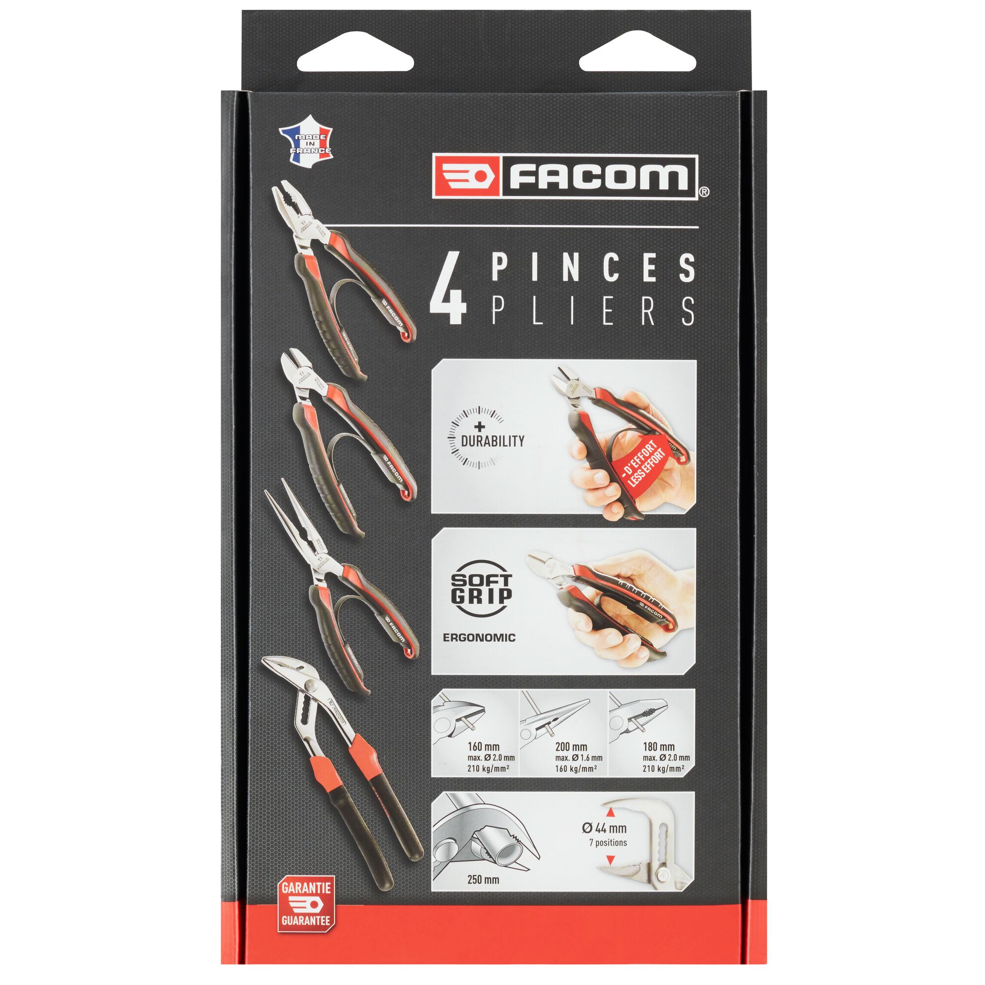 cpea1pb Facom CPE.A1PB 4-Piece Combination Plier Set