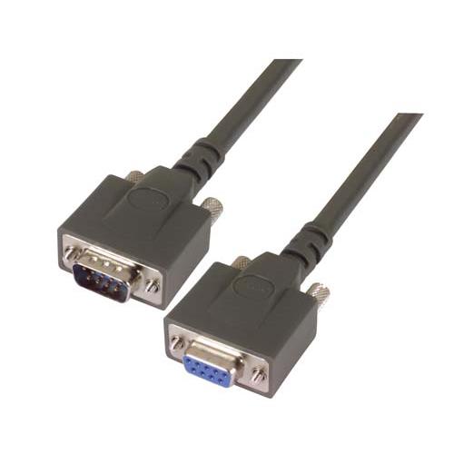 L-Com Female DB9 to Male DB9 Cable Assembly, 10 ft Polyvinyl Chloride, CPMS9MF Series