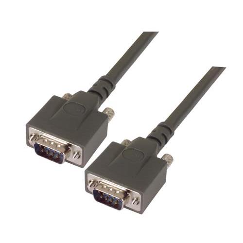 L-Com Male D-Sub 15-Pin to Male DB9 Cable Assembly, 25 ft Polyvinyl Chloride, CPMS Series