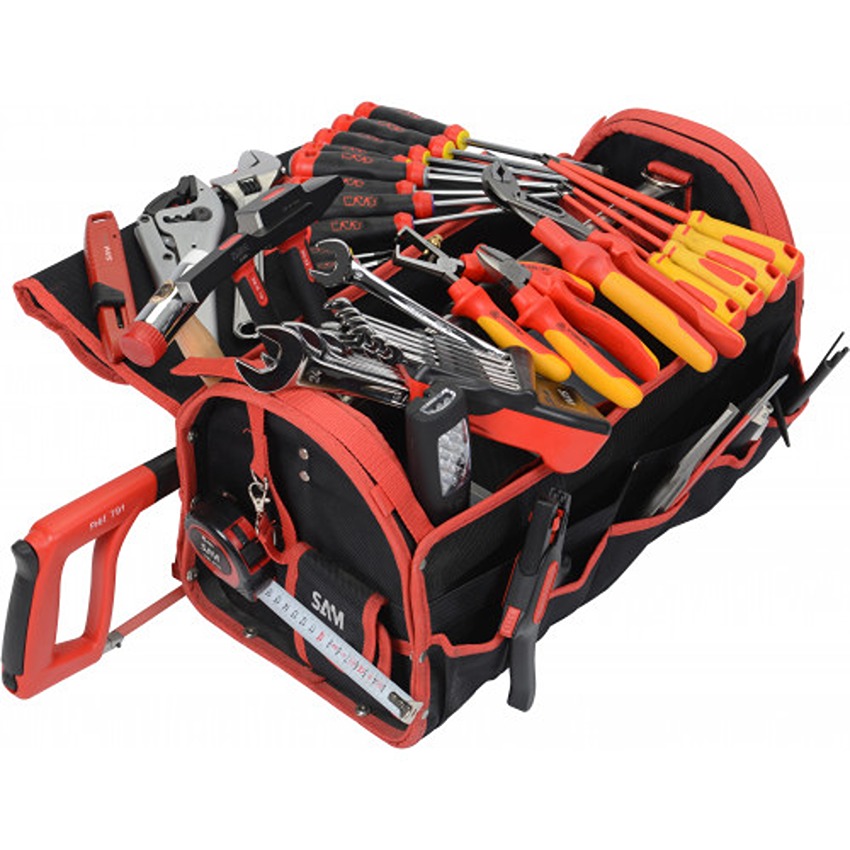 SAM 67 Piece Electrician Tool Kit Tool Kit with Bag VDE/1000V Approved