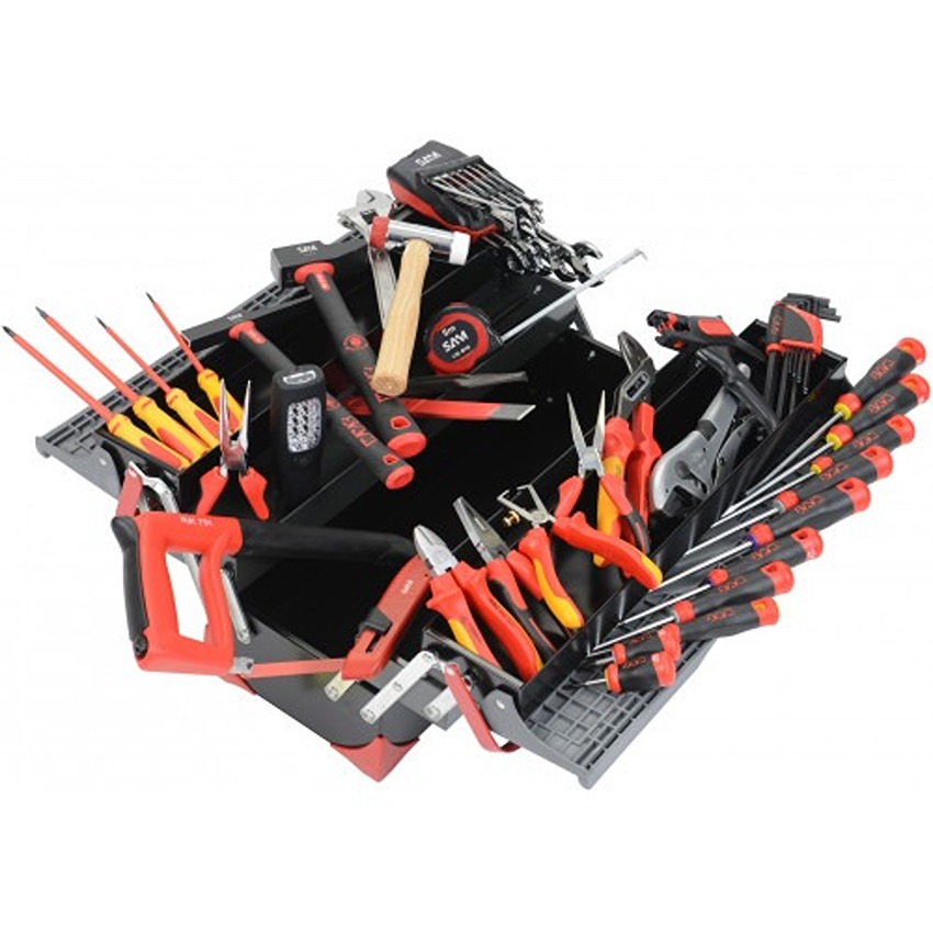 SAM 67 Piece Electrician Tool Kit Tool Kit with Box VDE/1000V Approved