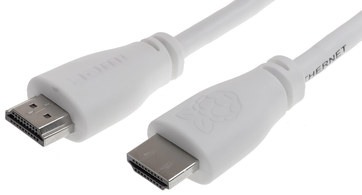 Raspberry Pi 2 m HDMI to HDMI in White