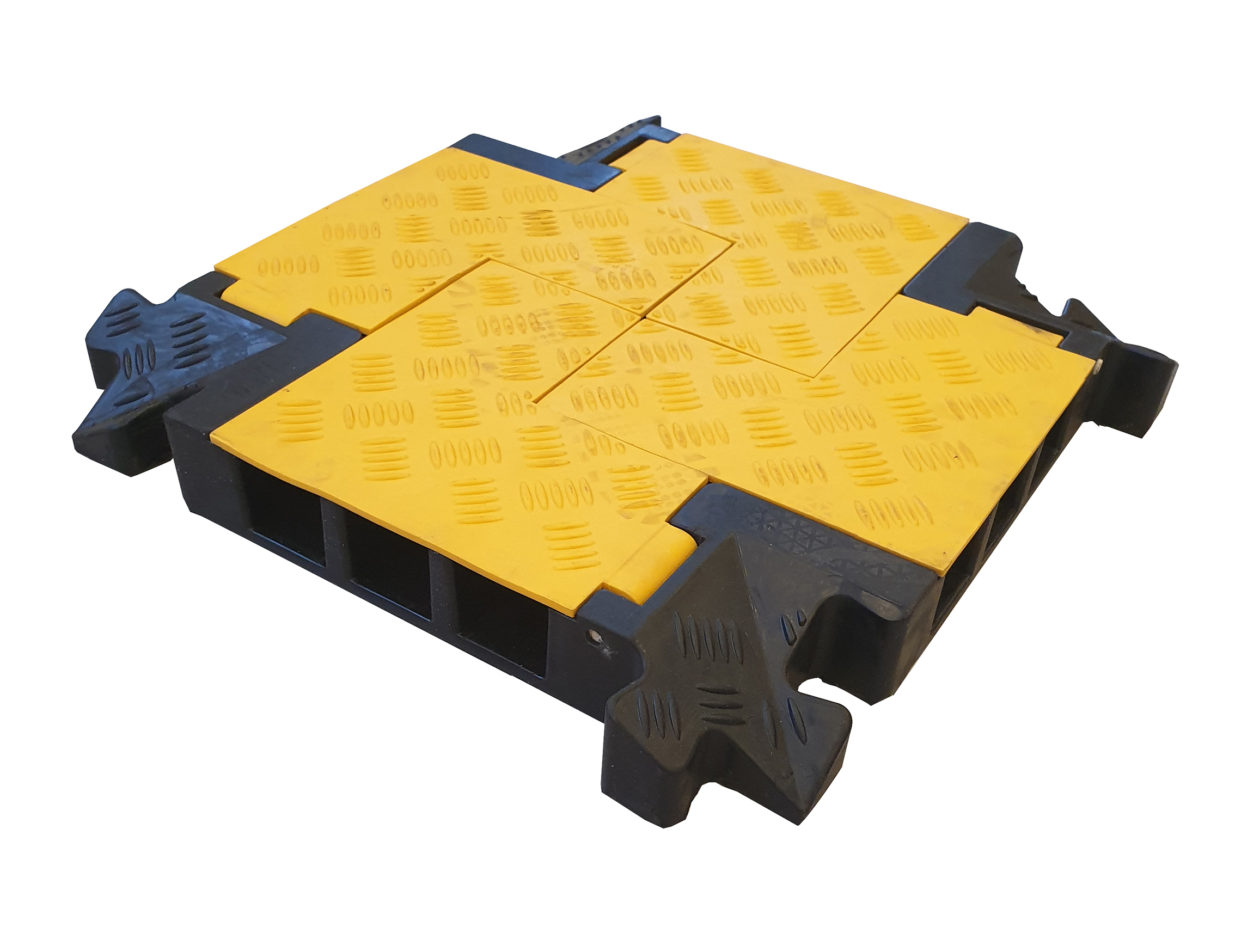 Viso 500 mm Black, Yellow Cable Cover in Rubber, Thermoplastic, 65 mm ID