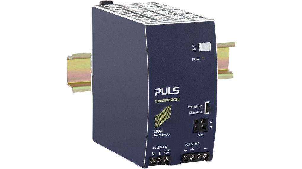PULS C Power Supply DIN Rail Power Supply 264V ac AC Input 12V, 30 A Output DC 405 W