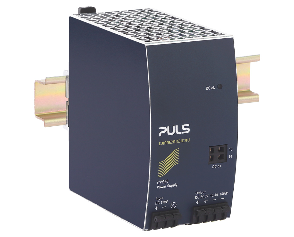 PULS CPS20 DC/DC Converter, 24.5V dc/ 16.3 A, 154V dc Input, 110V dc Input, Wall 400 W, 70 °C Max Temp -40 °C Min Temp