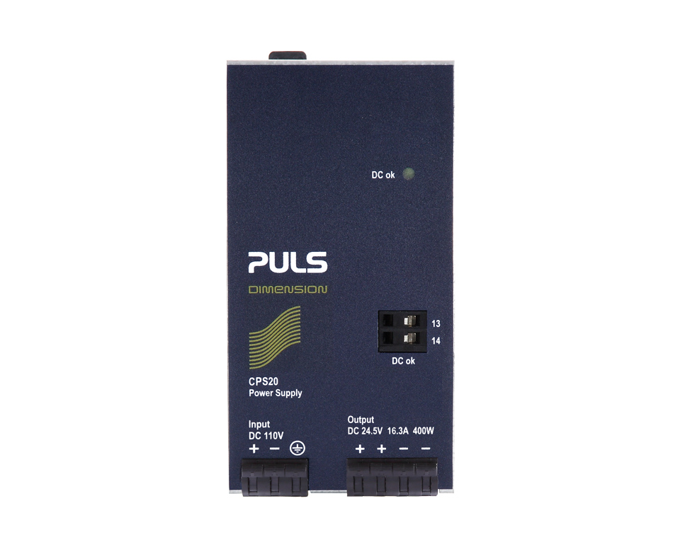cps20241-60 PULS CPS20 DC/DC Converter, 24.5V dc/ 16.3 A, 154V dc Input, 110V dc Input, Wall 400 W, 70 °C Max Temp -40 °C Min Temp