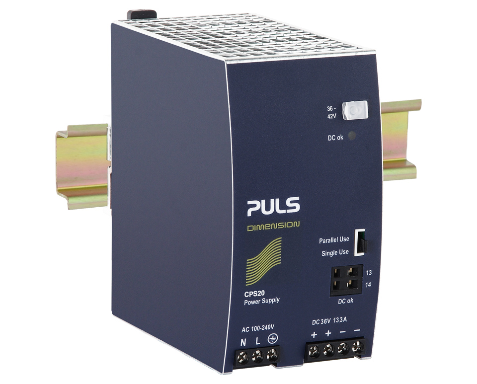 PULS CPS20 DIN Rail DIN Rail Power Supply 240V ac AC Input 36V, 13.3 A Output DC 576 W