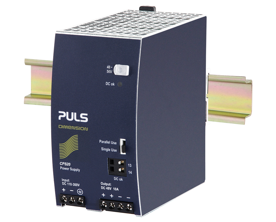 cps20481-d1 PULS CPS20 DC/DC Converter, 60V dc/ 10.3 A, 300V dc Input, 300V dc Input, Wall 576 W, 70 °C Max Temp -25 °C Min Temp