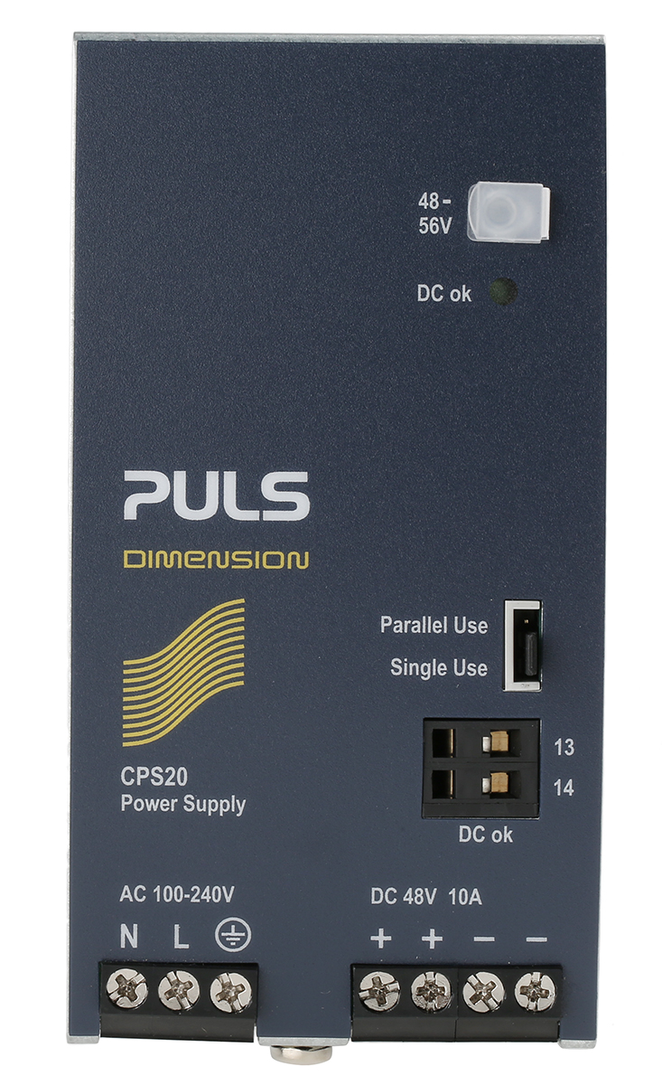 PULS DIMENSION Switched Mode DIN Rail Power Supply 240V ac AC Input 56V dc, 10 A Output DC 480 W