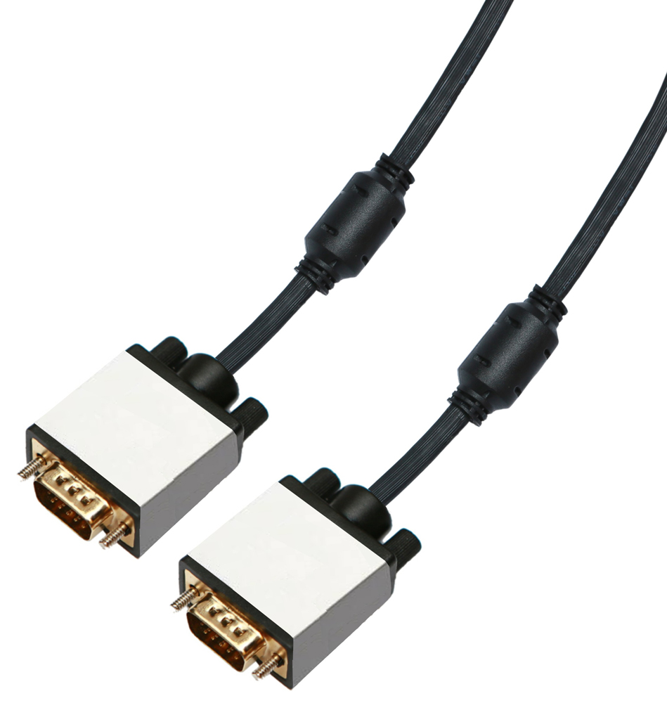 Cable Power Male SVGA to Male SVGA Cable, 5 m Black