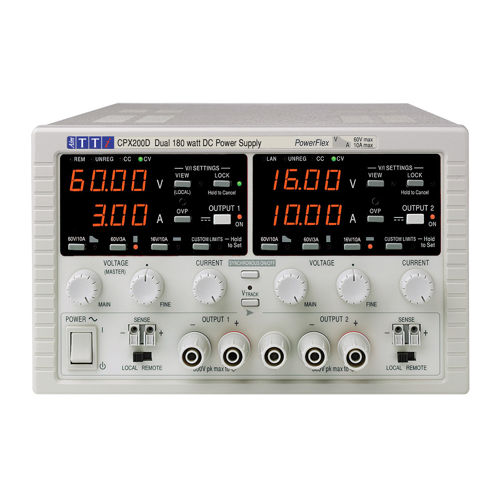 Aim-TTi Digital Bench Power Supply, 2-Output 0 V ac to  60V, 360 W, 10 A Max, RSCAL