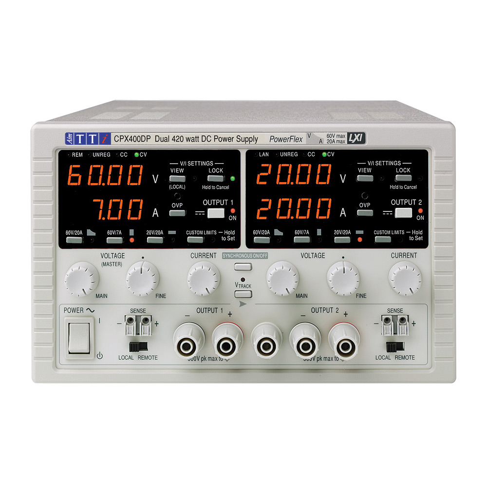 Aim-TTi Digital Bench Power Supply, 2-Output 0 V ac to  60V, 840 W, 20 A Max