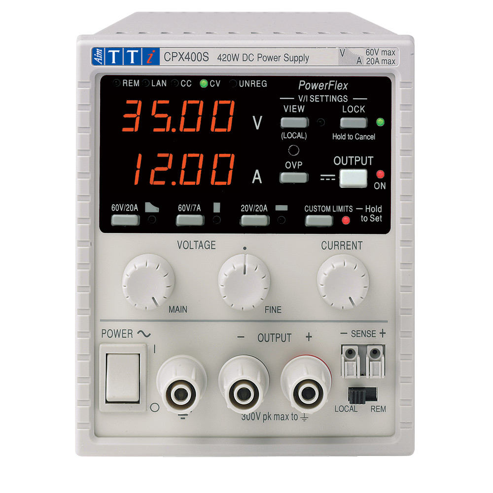 Aim-TTi Digital Bench Power Supply, 1-Output 0 V ac to  60V, 420 W, 20 A Max