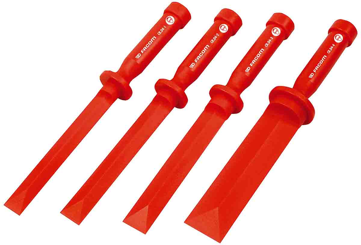 Facom Plastic Steel Scraper Set, 4 piece