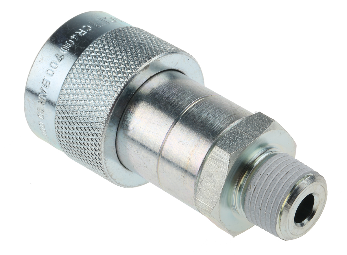 Enerpac Steel (Dust Cap) Hydraulic Quick Connect Coupling Female NPTF 3/8 in, 700 bar