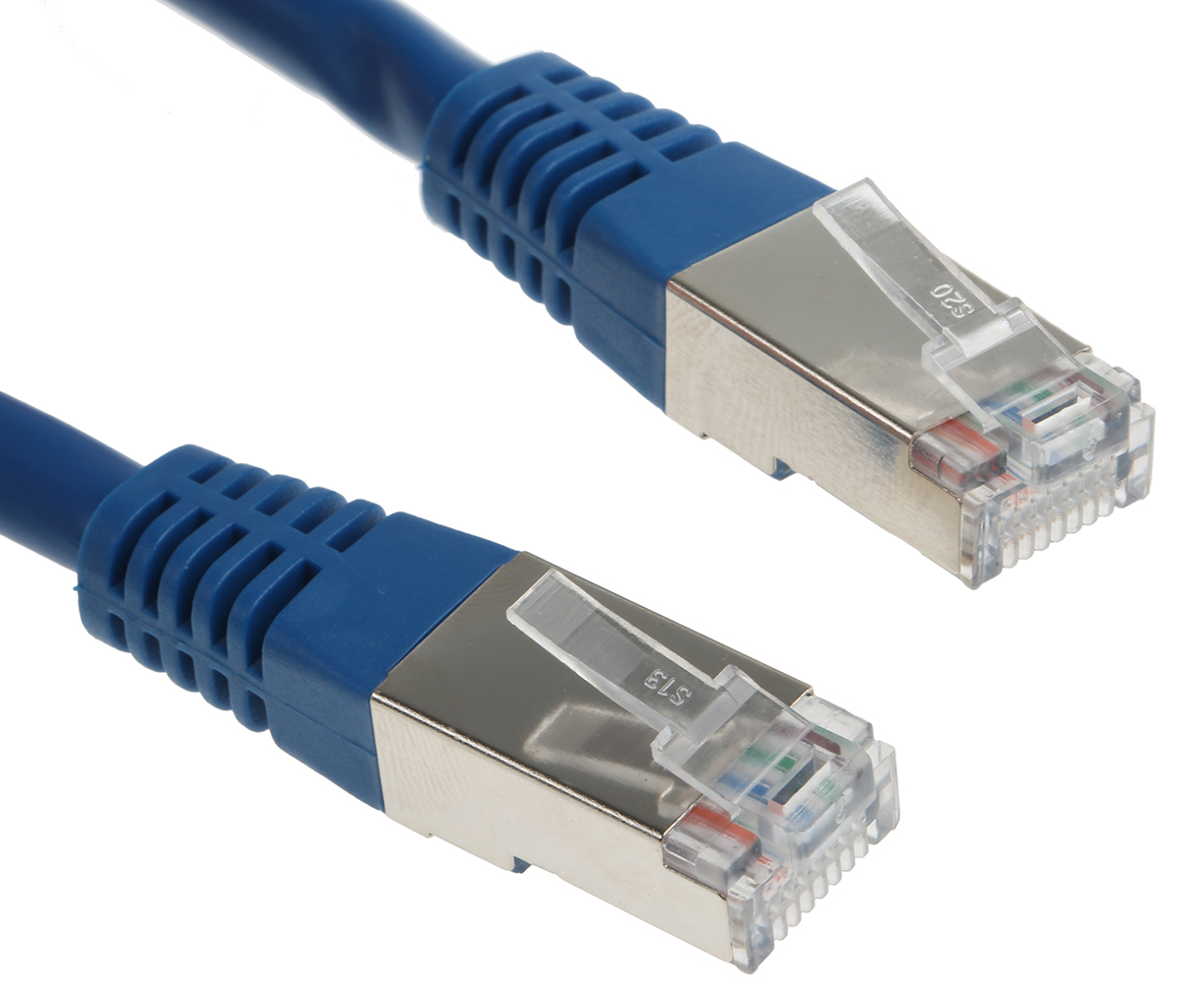 Decelect CR503B, 0.5 m Cat5 Ethernet Cable, Blue, Shielded Polyvinyl Chloride Sheath