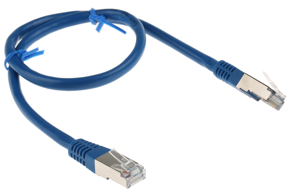 cr503b05cbl Decelect CR503B, 0.5 m Cat5 Ethernet Cable, Blue, Shielded Polyvinyl Chloride Sheath