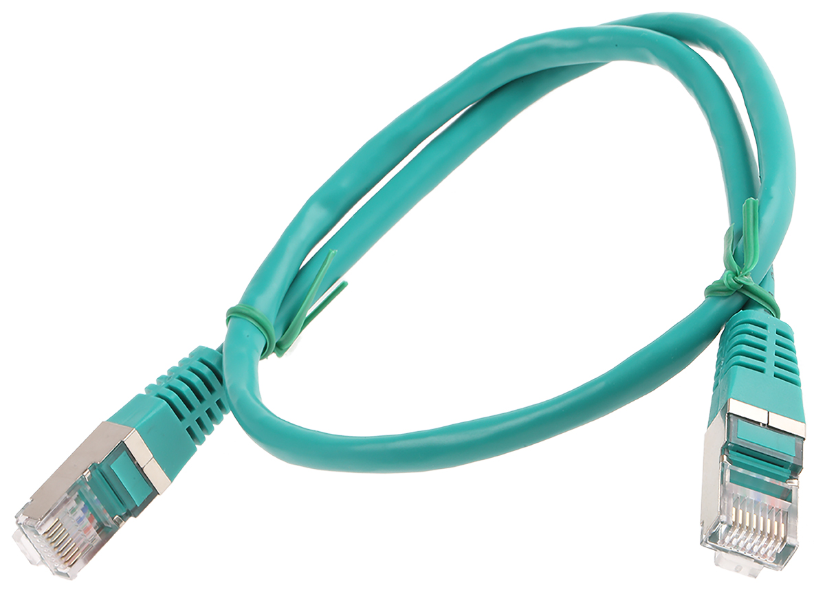 Decelect CR503B, 0.5 m Cat5 Ethernet Cable, Green, Shielded Polyvinyl Chloride Sheath