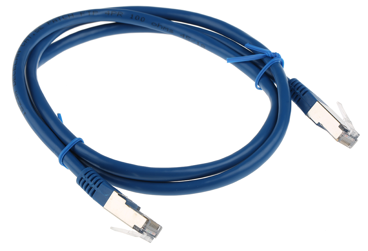 cr503b1cbl Decelect CR503B, 1 m Cat5 Ethernet Cable, Blue, Shielded Polyvinyl Chloride Sheath