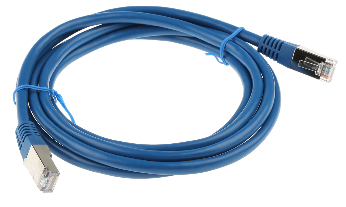 cr503b2cbl Decelect CR503B, 2 m Cat5 Ethernet Cable, Blue, Shielded Polyvinyl Chloride Sheath