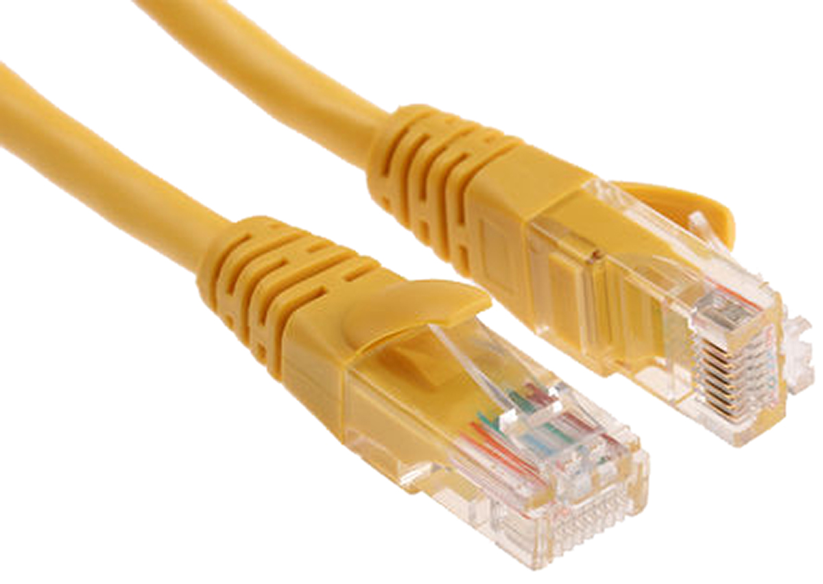 Decelect CR503B, 2 m Cat5 Ethernet Cable, Yellow, Shielded Polyvinyl Chloride Sheath