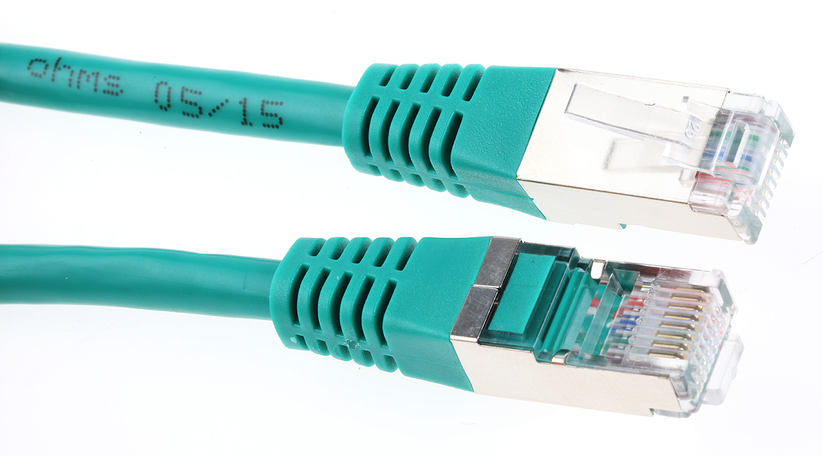 Decelect CR503B, 2 m Cat5 Ethernet Cable, Green, Shielded 8 Screened Polyvinyl Chloride Sheath