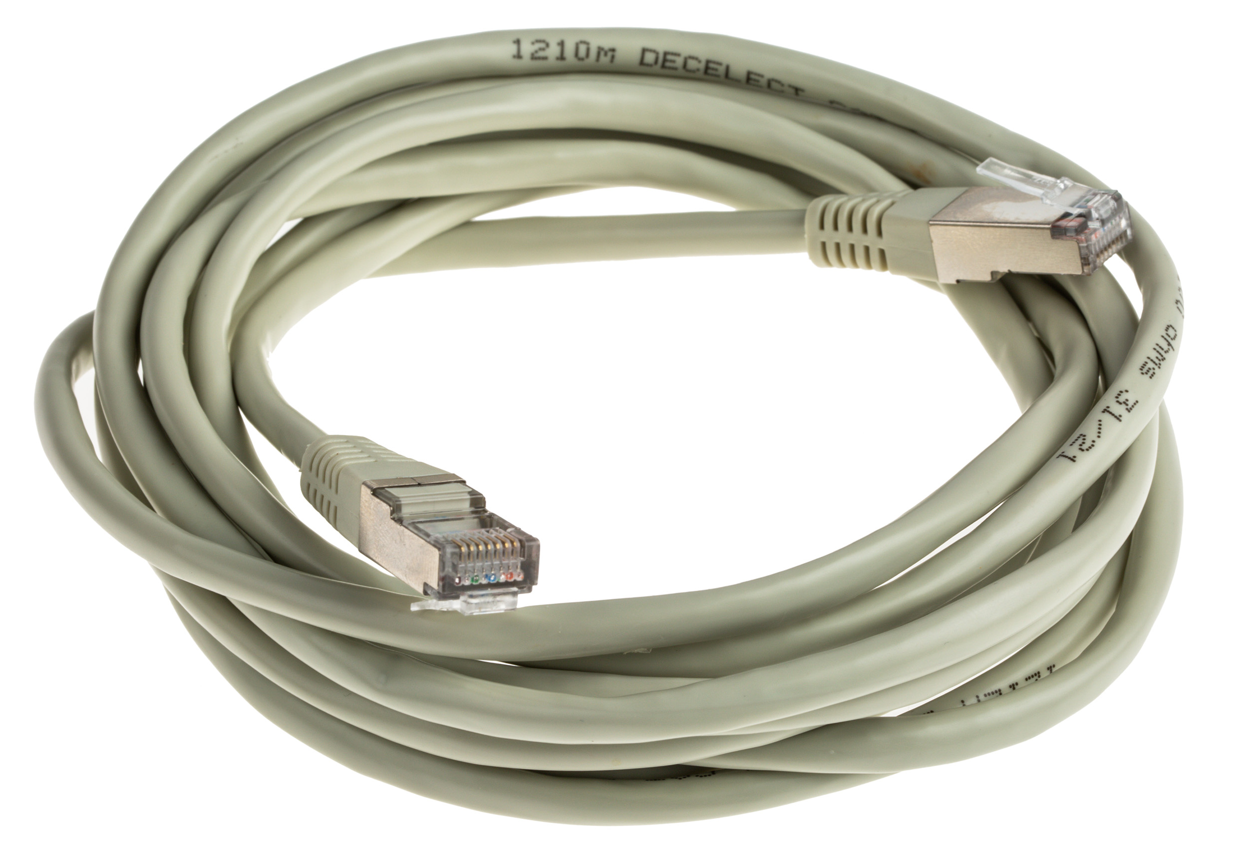 Decelect CR503B, 3 m Cat5 Ethernet Cable, Grey, Shielded Polyvinyl Chloride Sheath