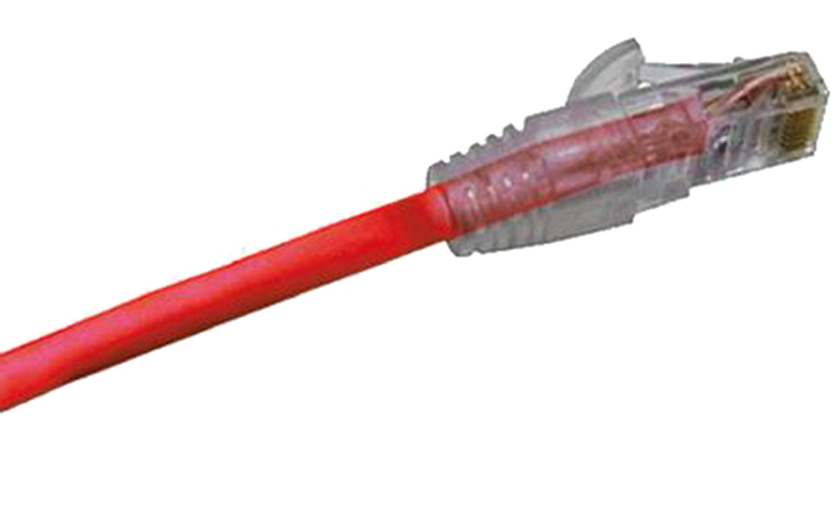 Decelect CR503B, 3 m Cat5 Ethernet Cable, Red, Shielded Polyvinyl Chloride Sheath