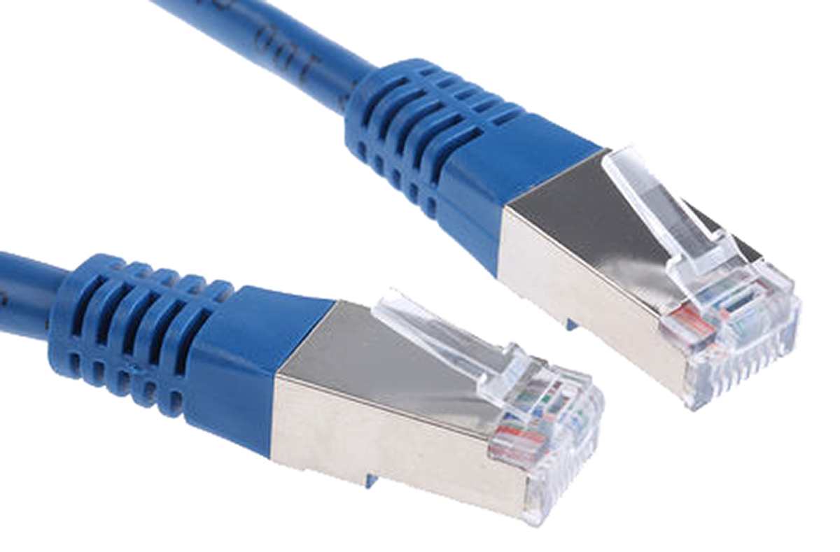 Decelect, 2 m Cat5e Ethernet Cable, Blue Polyvinyl Chloride Sheath Unscreened, Unshielded