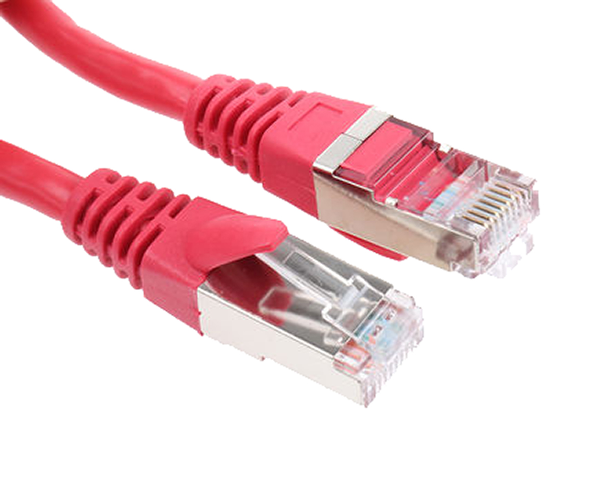 Decelect CR503NB2, 2 m Cat5e Ethernet Cable, Red Polyvinyl Chloride Sheath Unscreened, Unshielded