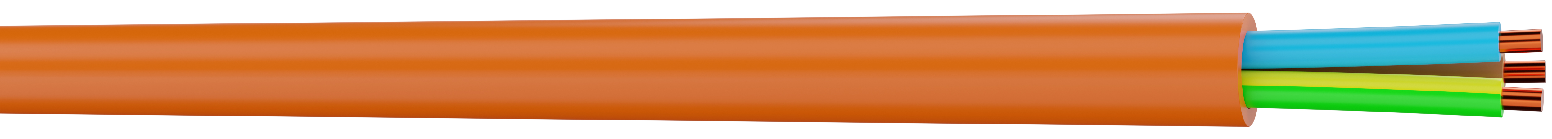 Adaltra CR1/C1 Control Cable, 3 Cores, 1.5mm² 16 AWG, Unscreened, 100 m, Orange Cross Linked Polyethylene Sheath