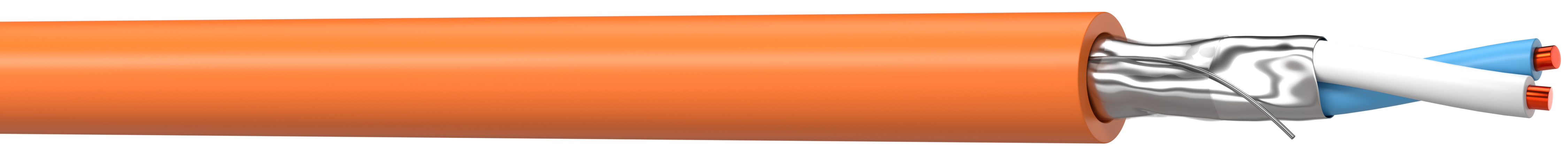 Adaltra CR1/C1 Series Orange Hook Up Wire, 19 AWG, 2, 100 m, Polyolefin, CRCT209C100