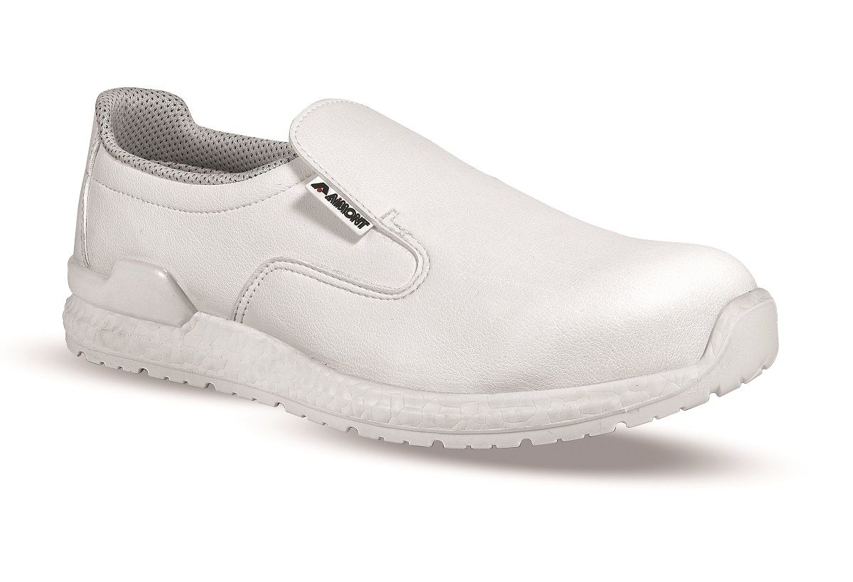 AIMONT CREAM ABI24 Unisex Grey, White Aluminium Safety Shoes, UK 3, EU 35