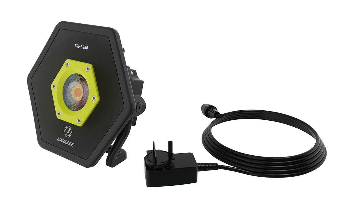 cri-2300 Unilite Rechargeable COB LED Work Light, 2300 lm, 11.1V, IP65